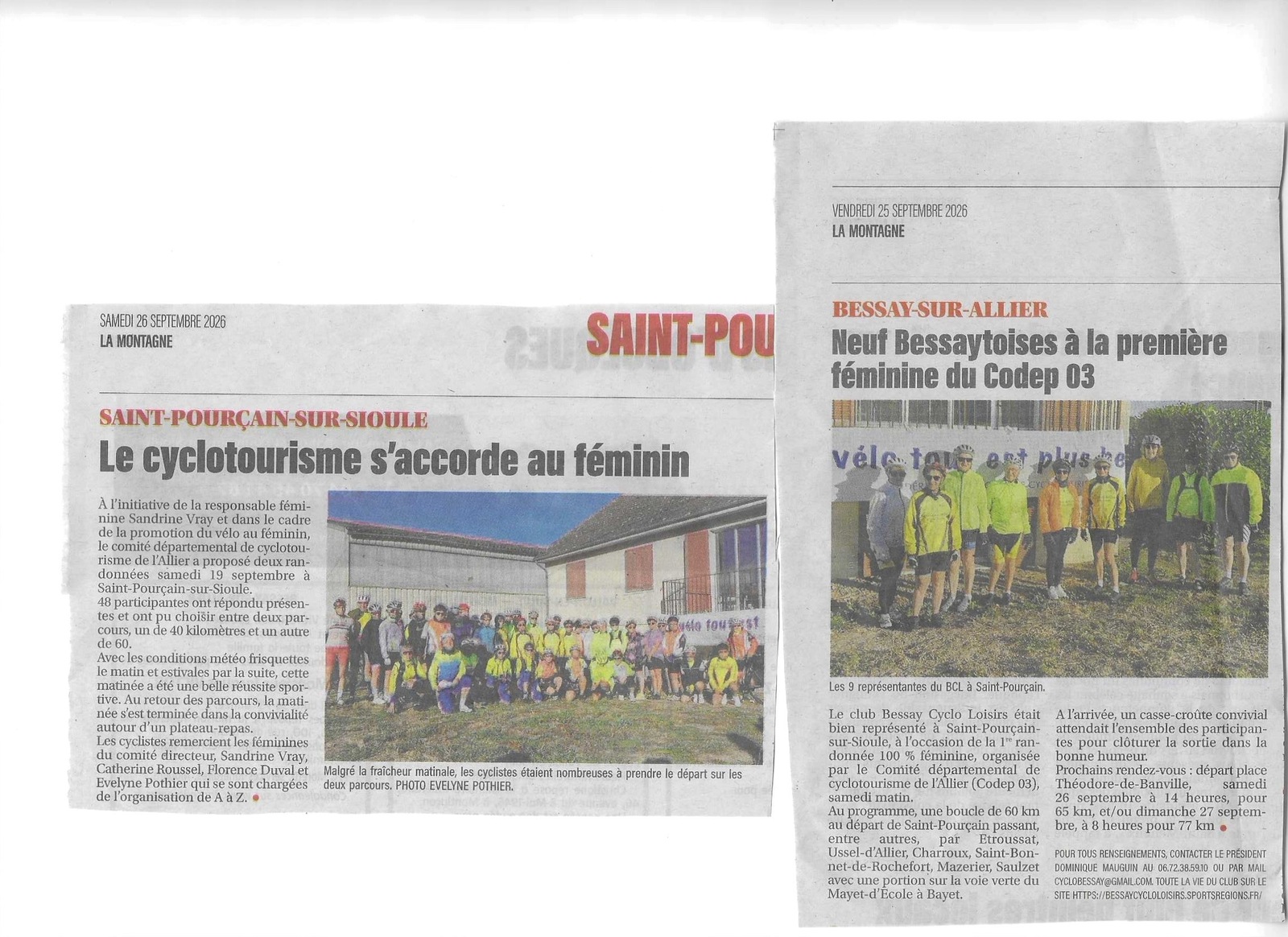 Randonnée féminine St Pourçain